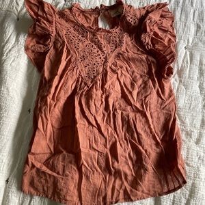 100% cotton victorian style lace blouse